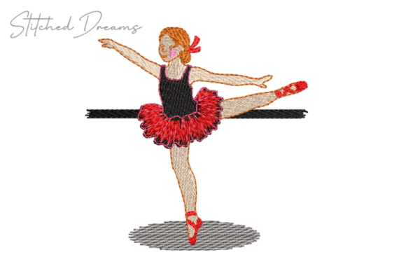 Ballerina Embroidery Design