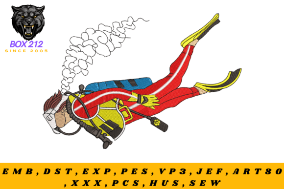 Diver Digital Embroidery Design Review