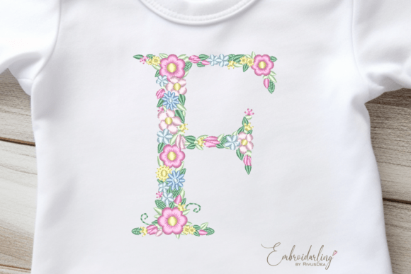 Floral Letter F Embroidery Review for Apparel