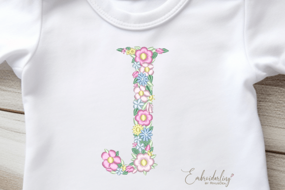 Floral Letter J Embroidery Design Review