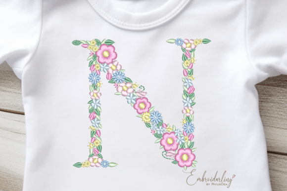 Floral Letter N Embroidery Design Review