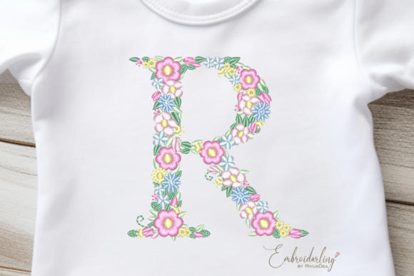 Floral Letter R Machine Embroidery Review
