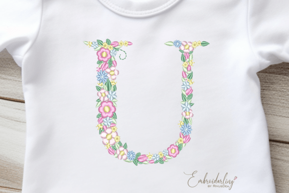 Floral Letter U Embroidery Design Review