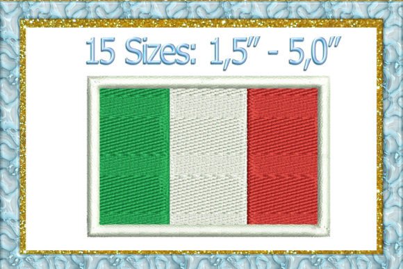 Italy Flag Machines Embroidery