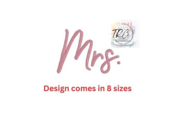Mrs Script Fill Embroidery Design Review