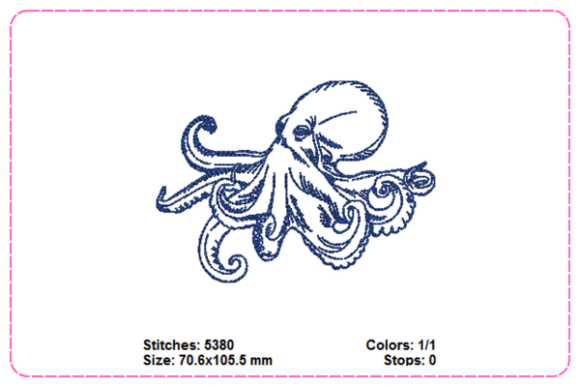 Octopus Embroidery Designs