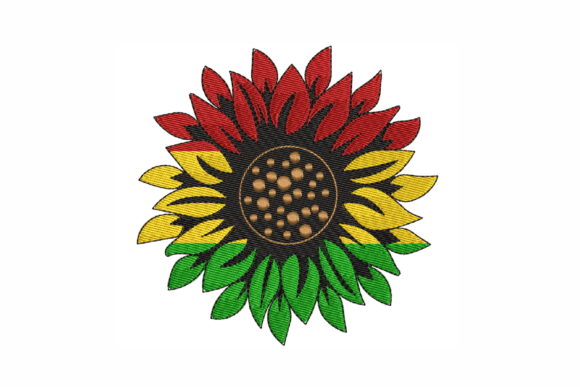 Sunflower Embroidery Design, Juneteenth